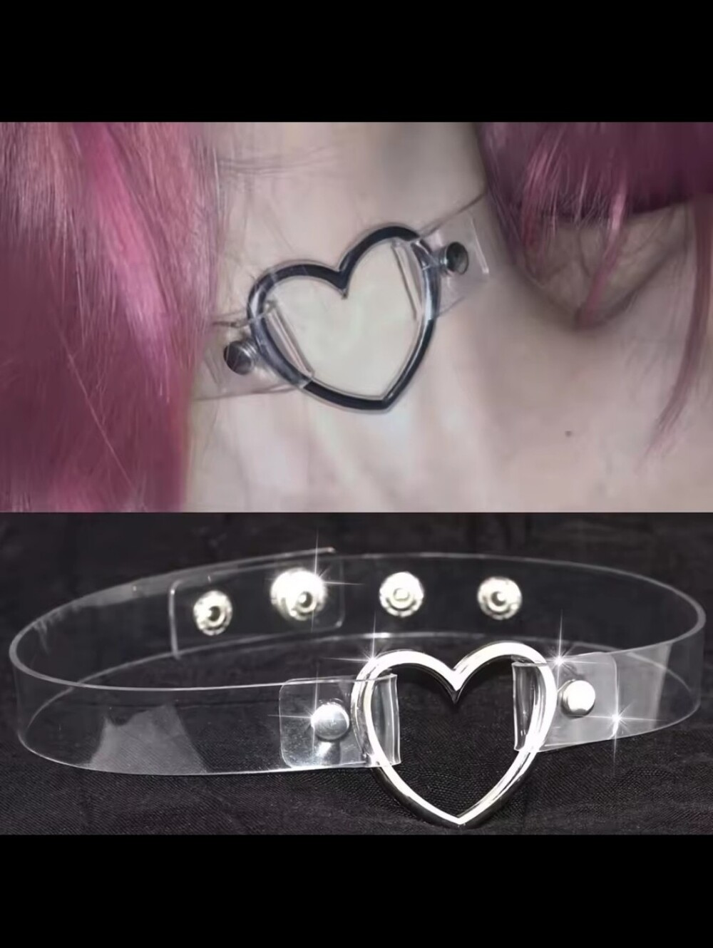 Y2K Clear Choker nwot